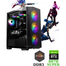 EN-V55 RYZEN5-7600 32GB Ddr5 1tb SSD RTX4070SUPER 12GB Oyuncu Masaüstü Bilgisayar