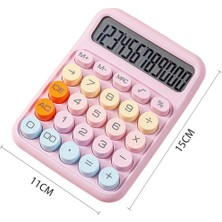 Şeker Gibi Hesaplar – 12 Haneli Renkli Mekanik Tuşlu Hesap Makinesi (Pastel Serisi 4 Renk)