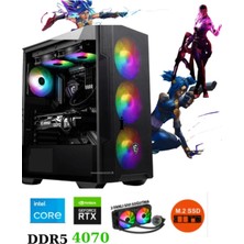 TKDEN-V60 İ9-14900KF 64GB Ddr5 1tb SSD B760M RTX4070 Super 12GB 360MM Sıvı Soğutma Masaüstü Pc