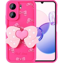 Xiaomi Poco C65 Kılıf Kamera Korumalı Figür Tasarımlı Vrdr Kapya Kapak-Pembe Koyu