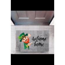 Kapı Önü Paspası Dekoratif Dijital Baskı Welcome Home P-2336