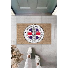 Dijital Baskı Bej London Saat Kulesi Paspas K-3150