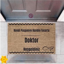 Kapı Önü Paspası Dekoratif Dijital Baskı Doktor P-2544