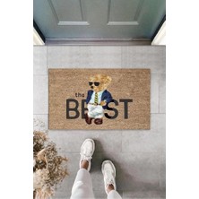 Dijital The Best Ayıcık Bej Kapı Paspası Dış Mekan Paspas K-3180