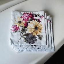 Dijital Baskılı Pastel Renk Çiçek Detaylı Kırlent Kılıfı