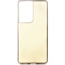 Vardar Aksesuar Samsung Galaxy S21 Ultra Kılıf Premier Silikon Kapak-Gold