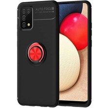 Galaxy A02S Kılıf Vrdr Ravel Silikon Kapak-Siyah-Kırmızı