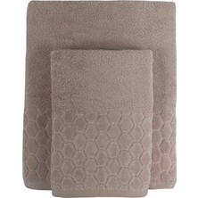 Banyo Duş Havlu Seti %100 Pamuk 90X150 cm ve 50X90 cm Vücut ve Baş Kafa Havlusu 2 Parça Desenli