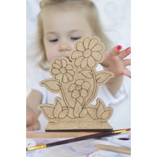 Bir Lazer Papatya Çiçeği Boyama Aktivite Sanat Okul Öncesi Anaokulu Kreş Etkinlik 13X12 cm 10 Adet