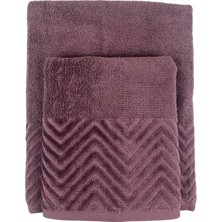 Banyo Duş Havlu Seti %100 Pamuk 90X150 cm ve 50X90 cm Vücut ve Baş Kafa Havlusu 2 Parça Desenli