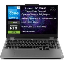 Lenovo Loq 15IAX9 Intel Core I5 12600HX 16GB 512GB SSD 6gb Nvidia RTX3050 15.6" 144Hz Fhd G-Sync Freedos Taşınabilir Gaming Bilgisayar  83GS00L3TR-83GS00P8TR