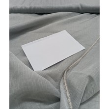 Modern Düz Keten Tül Perde - Açık Gri - Pileli Dikim 1x2,5 Pile - U74817