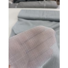 Modern Düz Keten Tül Perde - Açık Gri - Pileli Dikim 1x2,5 Pile - U74817
