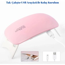 Multizone Mini 6 Watt 6 LED USB Uv Tırnak Oje Hızlı Kurutma Makinesi Taşınabilir Pratik
