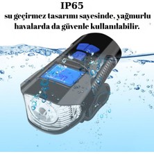 Multizone Bisiklet LCD Hız Göstergesi Su Geçirmez Şarjlı LED Işık 4 Mod Işık 6 Mod Korna
