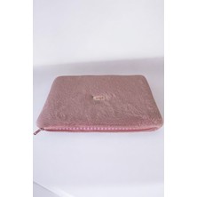 Pembe Peluş Tablet Çantası, Pembe Peluş Tablet Kılıfı, Peluş Tablet Çantası