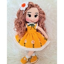 Oyuncak Park Sarı Papatya Bebek Amigurumi Organik Oyuncak