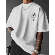 Panda Baskı Tekstil Pusula Motor Baskılı Özel Tasarım Oversize Tshirt