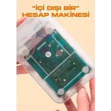 Şeker Gibi Hesaplar - 10 Haneli, Şeffaf, Yuvarlak Tuşlu Hesap Makinesi ("içi Dışı Bir" Serisi 3 Renk)