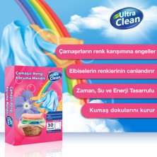 Ultra Clean Çamaşır Rengi Koruma Mendili - 30 Mendil - 4 Paket