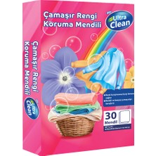 Ultra Clean Çamaşır Rengi Koruma Mendili - 30 Mendil - 4 Paket