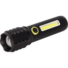 Powermaster Jf-72 X2000 Zoomlu Flash Özellikli Şarjlı Metal Kasa El Feneri