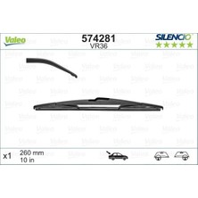 Valeo Silecek Süpürgesi 260 mm Pls Arka Chevrolet Aveo-Dacıa Dokker/sandero-Renault Megane Iı/scenıc