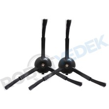 robotyedek Roborock Q Revo Maxv / Pro / S Uyumlu 2 Adet Siyah Yan Fırça