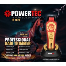 Powertec TR-2828 Tam Profesyonel 9.000RPM 8 Kademeli Sakal Ense Kesim-Çizim Makinesi +Yedek Dlc Bıçak Seti