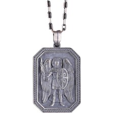 Kambo Melek Gabriel Kolye - 925K Gümüş Gotik Kolye