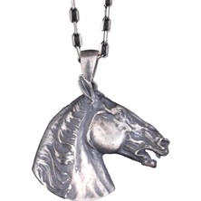 Kambo At Başı Kolye - 925 Ayar Gümüş Kolye