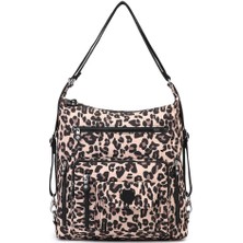 Hem Sırt Hem De Omuz Kadın Çantası Smart Bags 1205 Leopard