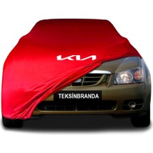 Kia Cerato 1 Hatchback (2004 - 2006)  Kırmızı Kumaş Araba Branda Logolu Kumaş Araba Brandası Penye Oto Branda