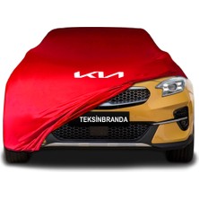 Kia Xceed (2019 - )  Kırmızı Kumaş Araba Branda Logolu Kumaş Araba Brandası Penye Oto Branda