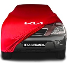 Kia Sorento 1 (2002 - 2009)  Kırmızı Kumaş Araba Branda Logolu Kumaş Araba Brandası Penye Oto Branda