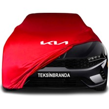 Kia K5 Suv  Kırmızı Kumaş Araba Branda Logolu Kumaş Araba Brandası Penye Oto Branda