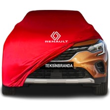 Renault Captur (2013 - 2019) Kırmızı Kumaş Araba Branda Logolu Penye Oto Branda