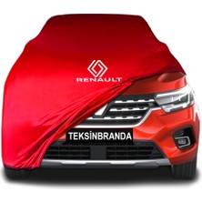 Renault Kangoo 3 (2021 - ) Kırmızı Kumaş Araba Branda Logolu Penye Oto Branda
