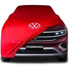 Volkswagen Talagon  Kırmızı Kumaş Araba Branda Logolu Kumaş Araba Brandası Penye Oto Branda