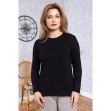 Kadın Badi Yuvarlak Yaka Sade Düz Body 6503