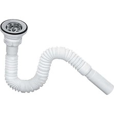 Lavabo Gider Hortumu/körüklü Lavabo Sifonu/eviye Gider Borusu (Paslanmaz Çelik Süzgeçli ve Vidalıdır)