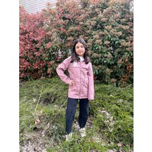 M&A Kids Kız Çocuk Su Geçirmez Yağmurluk – Fermuarlı, Kapüşonlu, Mevsiml