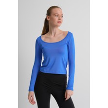 Alexandergardı Geniş Yaka Uzun Kollu Basic Kadın Bluz