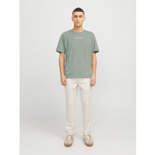 Jack Jones Erkek Yeşil Pamuklu Tişört 12217167