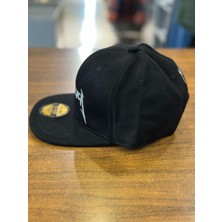 Hamze Metallica Nakışlı Siyah Renk Hip Hop Snapback Rapper Basket Cap Şapka