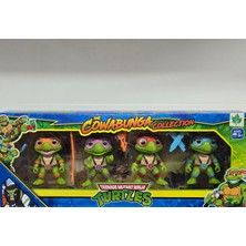 Oyuncak Ninja Kaplumbağalar Leonardo Raphael Michelangelo Donatello 4 Lü Set Figür 8 cm