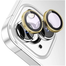 IPHONE 12 / IPHONE 12 Mini / IPHONE 11 Uyumlu Safir Metal Çerçeveli Kamera Koruma Lensi