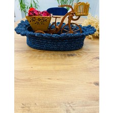Jüt Hasır Sepet Oval Organizer 20X30