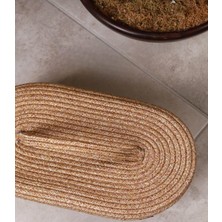 Jüt Hasır Sepet Oval Kapaklı Organizer 30 x 20