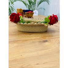 Jüt Hasır Sepet Oval Organizer 20 x 30